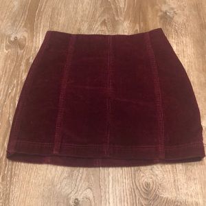 Target Maroon velvet tight skirt